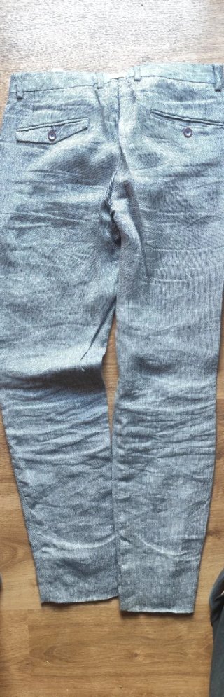 Traje 100% Lino Zara Man (Talla 46/38) - Azul Clar