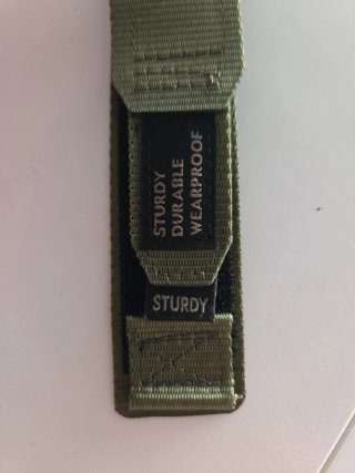 Correa de reloj 22mm tela verde militar Velcro