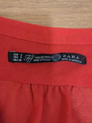 Blusa Zara Roja