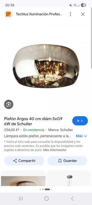 Lámpara Techo Argos Schuller plafón de 40