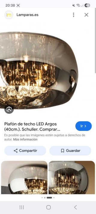 Lámpara Techo Argos Schuller plafón de 40