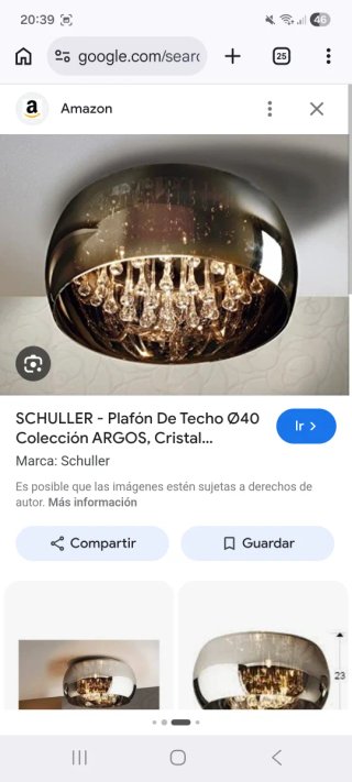 Lámpara Techo Argos Schuller plafón de 40