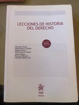 Lecciones de historia del derecho