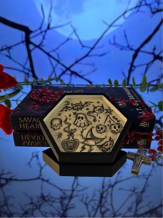 Joyero Artesanal Gótico Místico Hexagonal