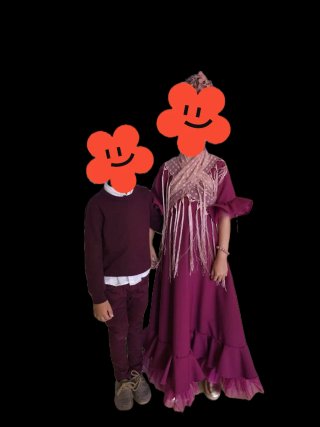 2 Trajes Flamenca Niña/Mujer, color buganvilla,