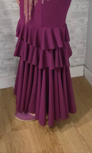 2 Trajes Flamenca Niña/Mujer, color buganvilla,
