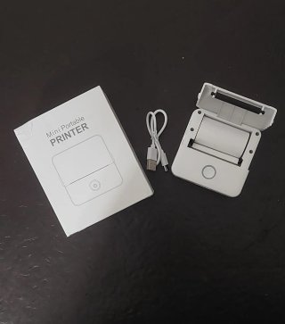 Mini stampante portatile bianca