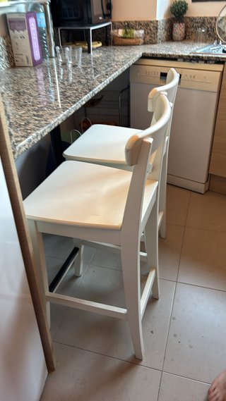 Sillas de cocina blancas de madera