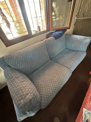 Conjunto sillones comedor azul son 2