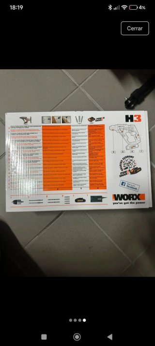 Taladro Worx H3 3 en 1 Inalámbrico