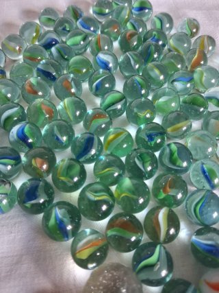 Lote de canicas de cristal