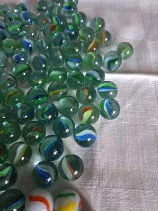 Lote de canicas de cristal