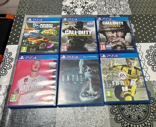 PS4 Negra 500GB, 2 Mandos y 6 Juegos