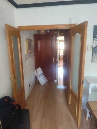 Juego de 2 puertas de madera con cristal