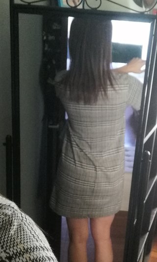 Vestido ZARA talla M bordado flores