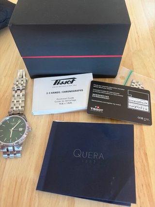 Reloj Tissot 40mm esfera verde, sin usar
