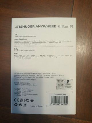 LETSHUOER S12 IEM Hifi 3.5mm Auriculares