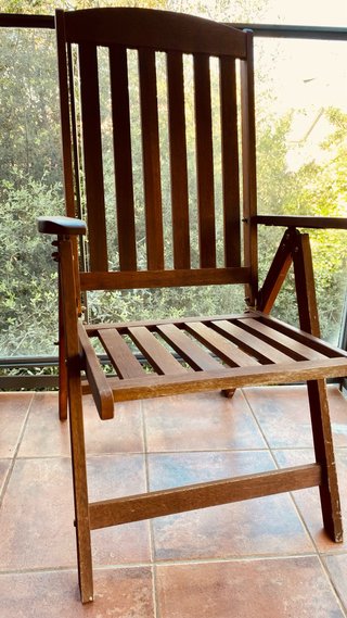 Sillón plegable madera teca jardín