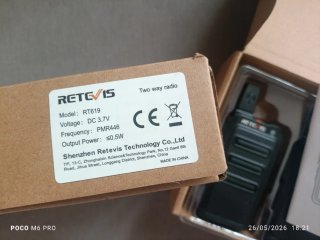 Walkie Talkie Retevis RT619 (4 unidades)