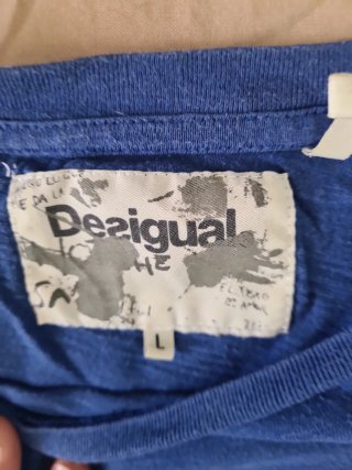 Camiseta Desigual Manga Larga Hombre Talla L
