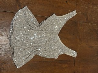 Top Paillettes Argento dorato