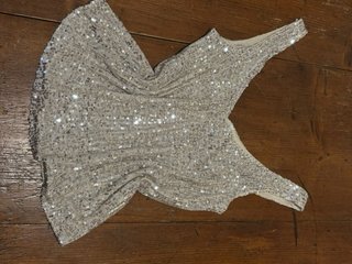 Top Paillettes Argento dorato
