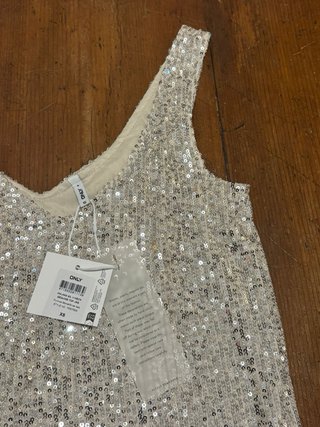 Top Paillettes Argento dorato