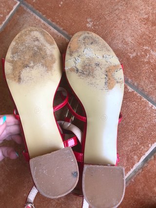Sandali rossi con strass