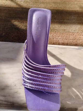 Sandali lilla Sweet Shoes con strass