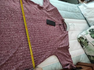 Camiseta larga/vestido corto burdeos tejido T.M.