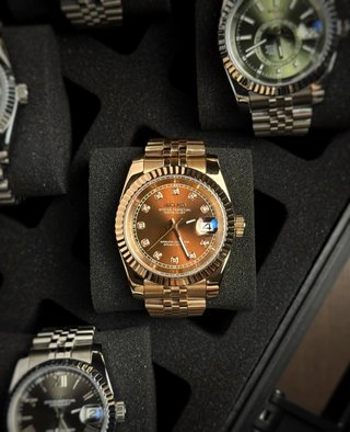 Seiko Mod Datejust Oro Rosa Diamantes 39mm