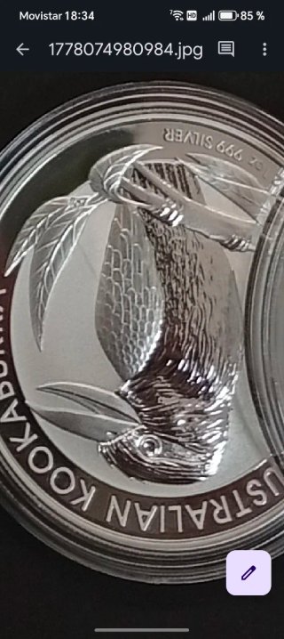 Moneda Kookaburra Australiana 2012 Plata