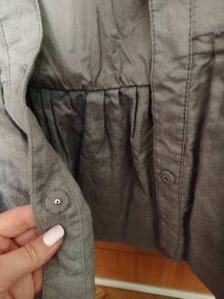 Giacca donna verde militare in lino