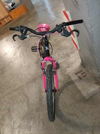 Bicicleta infantil niña rosa y negra