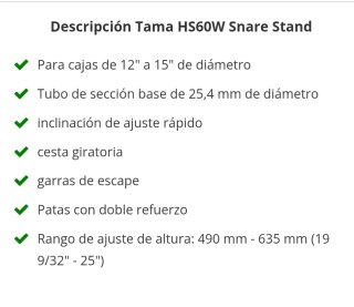 Pie de caja Tama HS60W