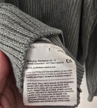 Jersey punto de algodón T. XXL