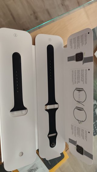 Correa Apple Watch 45mm Negra Larga/Corta