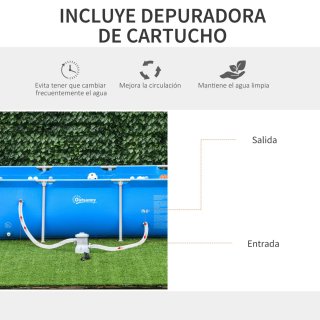Piscina Desmontable Outsunny 252x152x65 cm