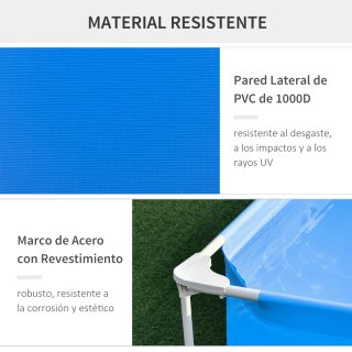 Piscina Desmontable Outsunny 252x152x65 cm