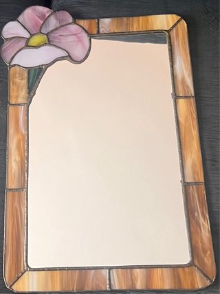 Espejo Decorativo con Flor