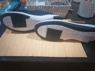Zapatillas deportivas hombre azul y marrón