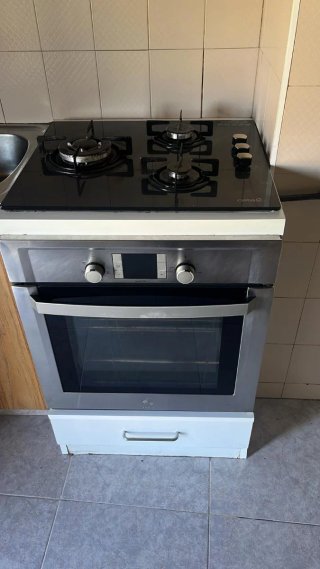 Horno multifunción y placa gas 3 fuegos Cata