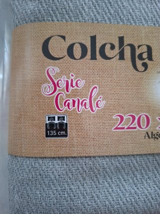 Colcha Multiusos Gris Algodón Reciclado 220x260