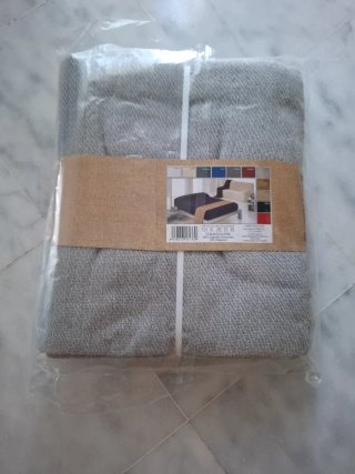 Colcha Multiusos Gris Algodón Reciclado 220x260