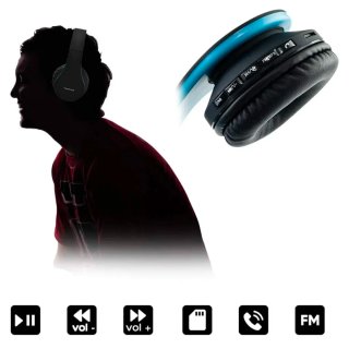 Auriculares Bluetooth Power Locus P1 Negro/Azul