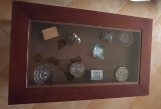 Mesa de centro madera con cristal