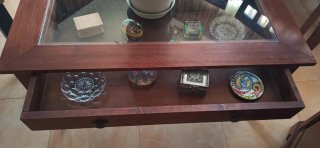 Mesa de centro madera con cristal