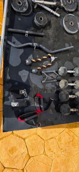 Pack Gimnasio: Mancuernas, Barras y Pesas