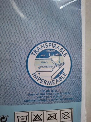 Sábana Bajera Impermeable Transpirable Blanca