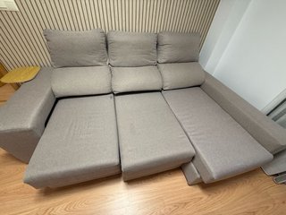 Sofá Chaise Longue Gris